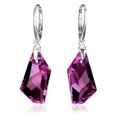 Náušnice De-art 24 mm Amethyst