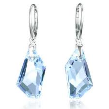 Náušnice De-art 24 mm Aquamarine