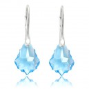 Náušnice Baroko 16 mm Aquamarine