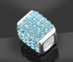 Korálek kvádr Aquamarine