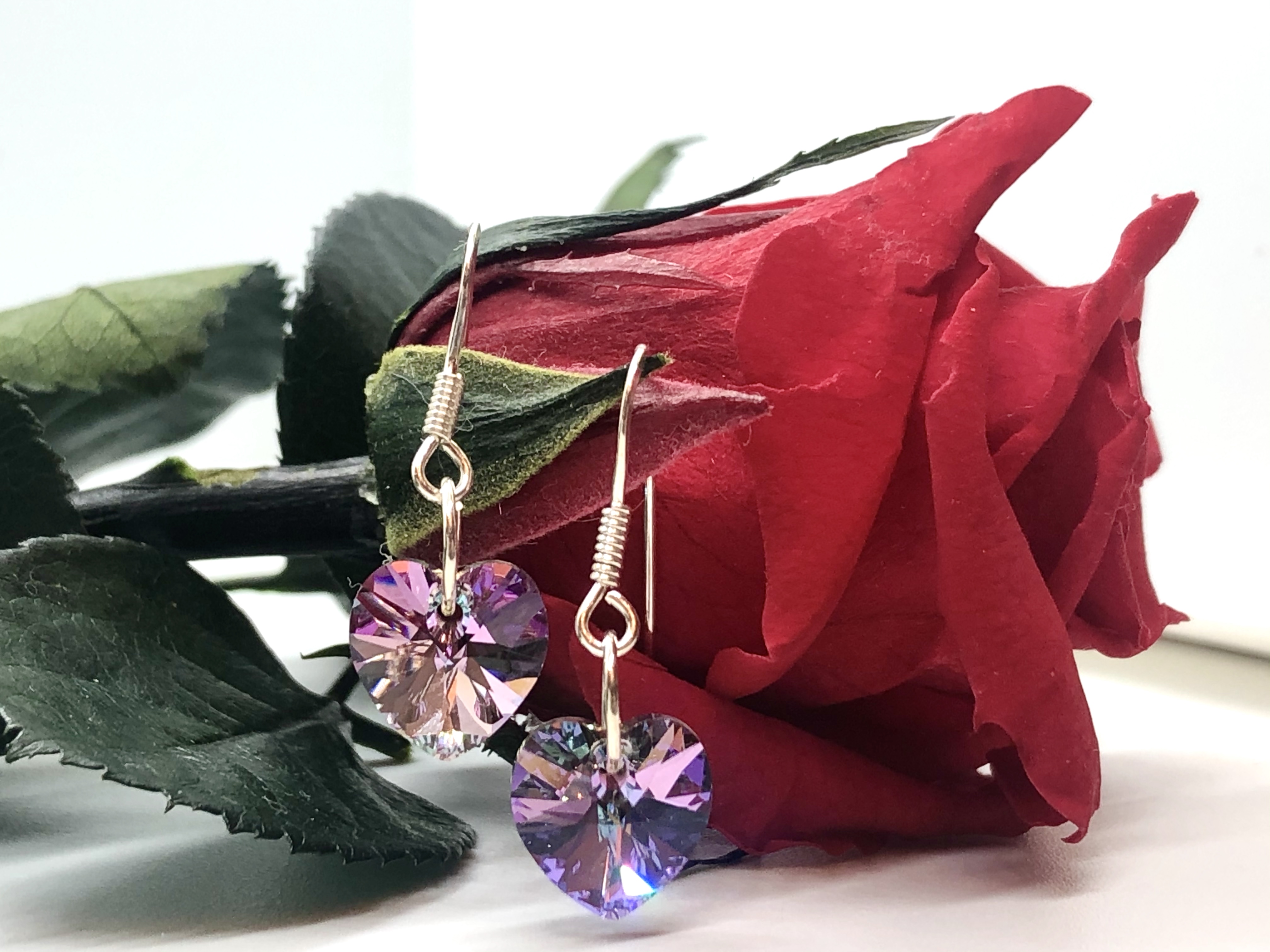 Náušnice Srdce 10 mm Crystal LV
