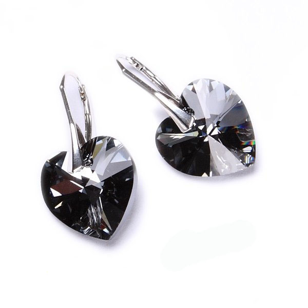 Náušnice Srdce 14 mm Silver