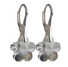 Náušnice kytka 12 mm Crystal