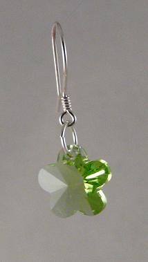 Náušnice kytka 12 mm Peridot
