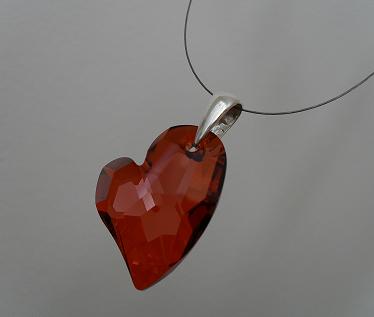 Srdce 17 mm Red Magma
