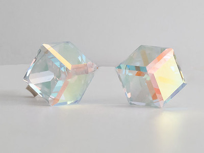 Náušnice pecka 8 mm Crystal AB