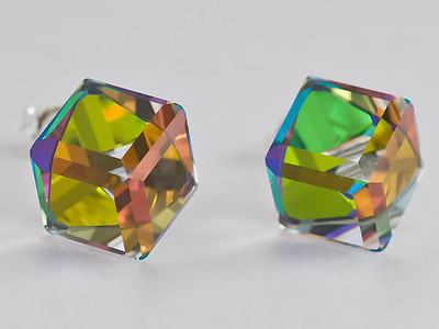 Náušnice pecka 8 mm Crystal VM