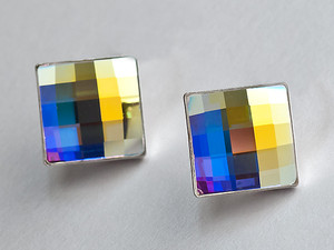 Náušnice pecka 10 mm Crystal AB