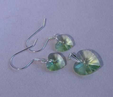 Set srdce Peridot