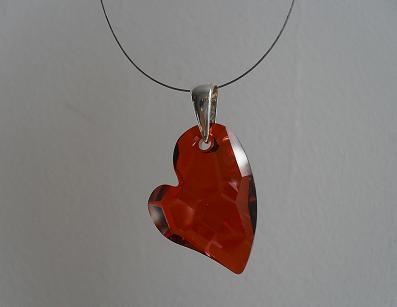 Srdce 17 mm Red Magma