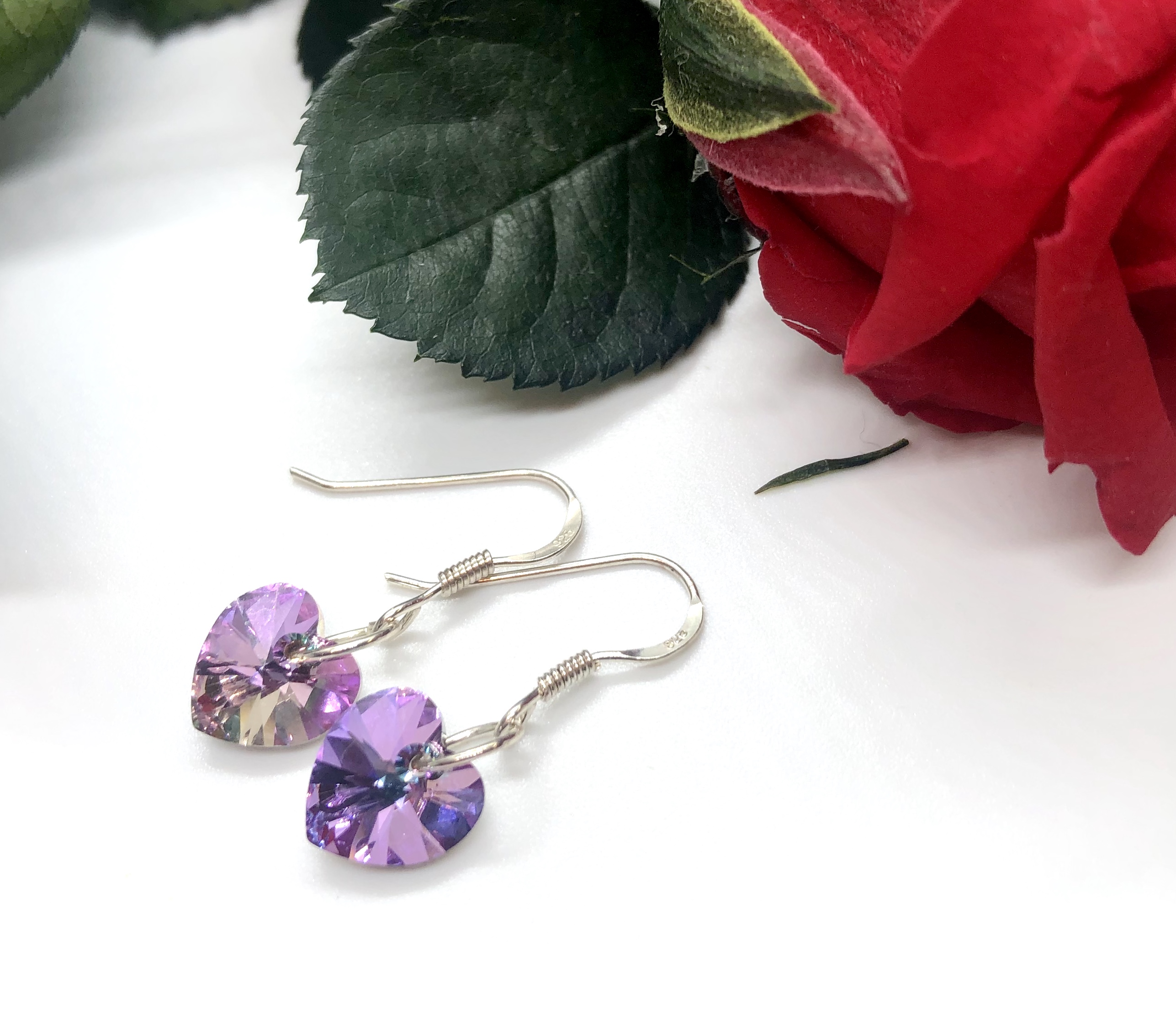 Náušnice Srdce 10 mm Crystal LV