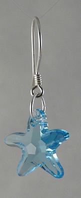 Náušnice Mořská Hvězda 16 mm Aquamarine