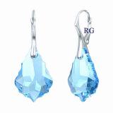 Náušnice Baroko 16 mm Aquamarine