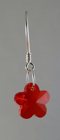 Náušnice kytka 12 mm Crystal