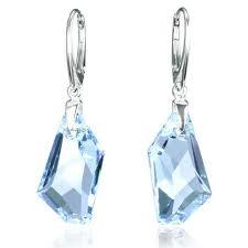 Náušnice De-art 24 mm Aquamarine