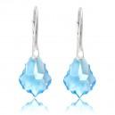 Náušnice Baroko 16 mm Aquamarine
