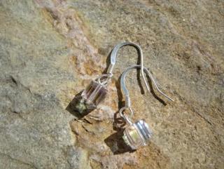 Náušnice Kostky 4 mm Crystal AB
