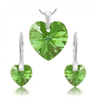 Set srdce Peridot