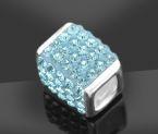 Korálek kvádr Aquamarine