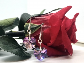 Náušnice Srdce 10 mm Crystal LV