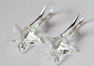 Náušnice Hvězda 20 mm Crystal 