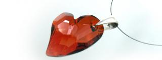 Srdce 17 mm Red Magma