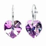Náušnice Srdce 14 mm Crystal LV