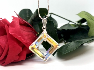 Čtverec 20 mm Crystal AB